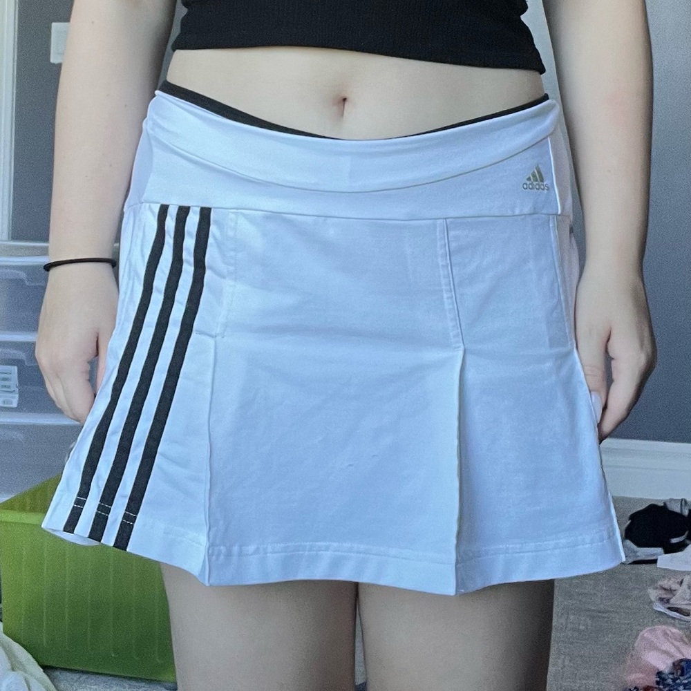Adidas Black and White Tennis Skirt with Shorts Size S